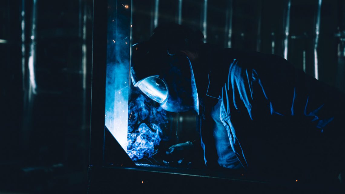 Welding blue collar